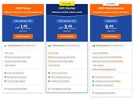 hebergement site web prix