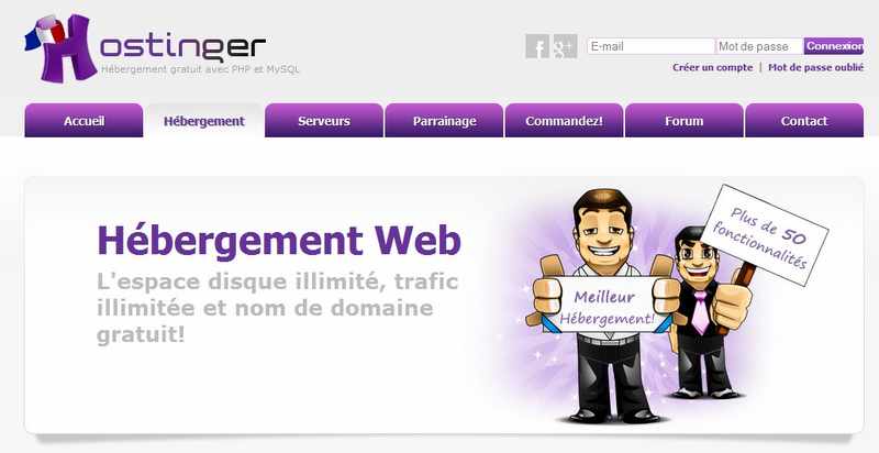 hébergeur site web gratuit